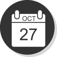 oktober glyph schaduw cirkel icoon ontwerp vector