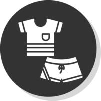 sportkleding glyph schaduw cirkel icoon ontwerp vector
