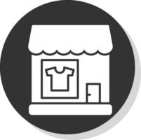 kleding winkel glyph schaduw cirkel icoon ontwerp vector