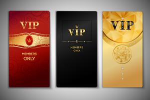 Vip-kaarten instellen vector