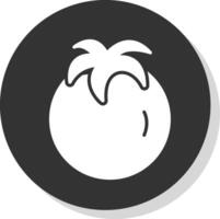 tomaten glyph schaduw cirkel icoon ontwerp vector