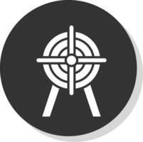 doelwit glyph schaduw cirkel icoon ontwerp vector