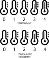 thermometer schets Aan wit bord vector
