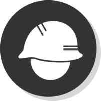 helm glyph schaduw cirkel icoon ontwerp vector