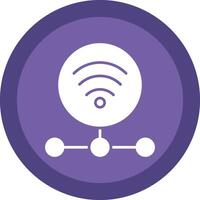 internet verbinding glyph ten gevolge cirkel icoon ontwerp vector
