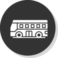 toerist bus glyph schaduw cirkel icoon ontwerp vector