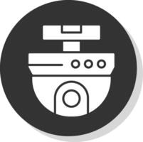 ik p camera glyph schaduw cirkel icoon ontwerp vector