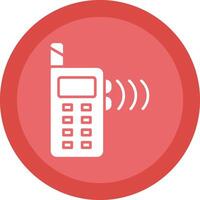 walkie talkie glyph ten gevolge cirkel icoon ontwerp vector