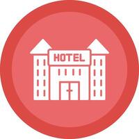 hotel glyph ten gevolge cirkel icoon ontwerp vector