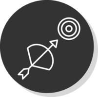 boogschieten glyph ten gevolge cirkel icoon ontwerp vector