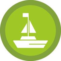 yatch glyph ten gevolge cirkel icoon ontwerp vector