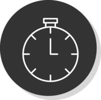 timer glyph ten gevolge cirkel icoon ontwerp vector