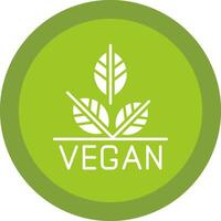 veganistisch glyph ten gevolge cirkel icoon ontwerp vector