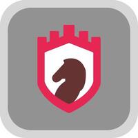 veiligheid kasteel strategie vlak ronde hoek icoon ontwerp vector