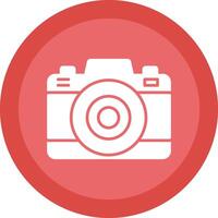 foto camera glyph ten gevolge cirkel icoon ontwerp vector