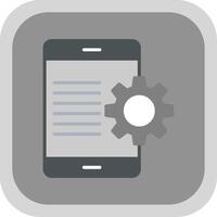 app ontwikkeling vlak ronde hoek icoon ontwerp vector