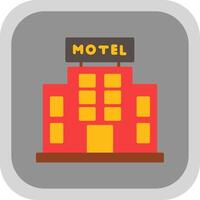 motel vlak ronde hoek icoon ontwerp vector