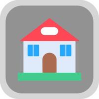 huis vlak ronde hoek icoon ontwerp vector