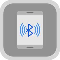 Bluetooth vlak ronde hoek icoon ontwerp vector