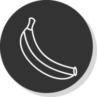 banaan glyph ten gevolge cirkel icoon ontwerp vector