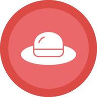 hoed glyph ten gevolge cirkel icoon ontwerp vector