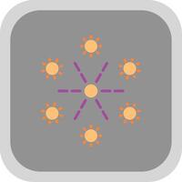fonkeling vlak ronde hoek icoon ontwerp vector