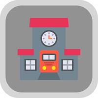 trein station vlak ronde hoek icoon ontwerp vector