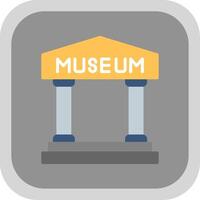 museum vlak ronde hoek icoon ontwerp vector