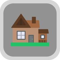 huis vlak ronde hoek icoon ontwerp vector