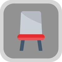 stoel vlak ronde hoek icoon ontwerp vector