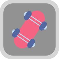 skateboard vlak ronde hoek icoon ontwerp vector