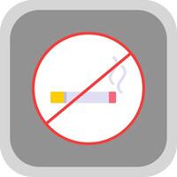 Nee roken vlak ronde hoek icoon ontwerp vector