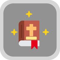 Bijbel vlak ronde hoek icoon ontwerp vector