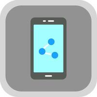 mobiel telefoon vlak ronde hoek icoon ontwerp vector