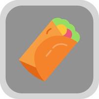 taco vlak ronde hoek icoon ontwerp vector