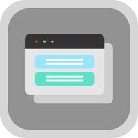 browser vlak ronde hoek icoon ontwerp vector
