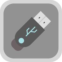 pendrive vlak ronde hoek icoon ontwerp vector