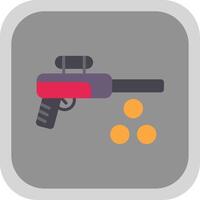 paintbal vlak ronde hoek icoon ontwerp vector