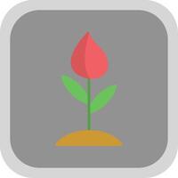 bloem knop vlak ronde hoek icoon ontwerp vector