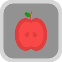 appel vlak ronde hoek icoon ontwerp vector