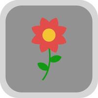 bloem vlak ronde hoek icoon ontwerp vector
