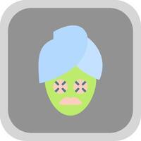 gezicht masker vlak ronde hoek icoon ontwerp vector