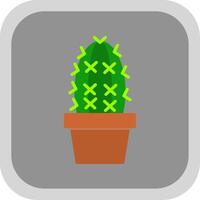 cactus vlak ronde hoek icoon ontwerp vector