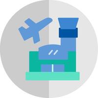 luchthaven vlak schaal icoon ontwerp vector