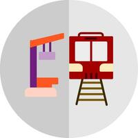 trein station vlak schaal icoon ontwerp vector