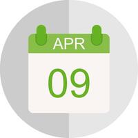 april vlak schaal icoon ontwerp vector