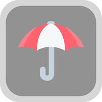 parasol vlak ronde hoek icoon ontwerp vector