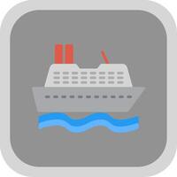 reis schip vlak ronde hoek icoon ontwerp vector