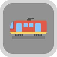 hoog snelheid trein vlak ronde hoek icoon ontwerp vector