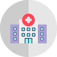 ziekenhuis vlak schaal icoon ontwerp vector